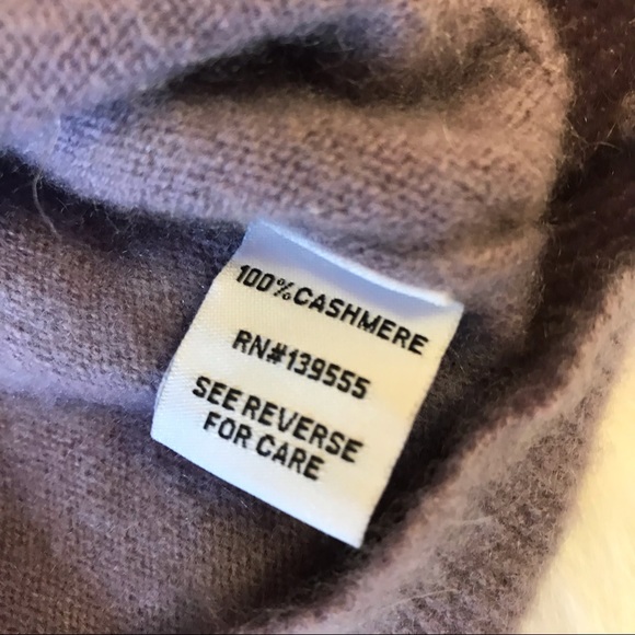 Knyt & Lynk 100% cashmere sweater seamless armpit sleeves smokey purple lavender - Picture 6 of 6